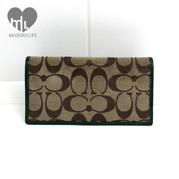 COACH Bleecker Signature Jacquard Wallet with Checkbook Cover - Picture 10 of 13